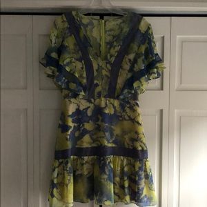 BCBGeneration - Blue/ Green Floral Cocktail Dress